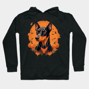 Doberman Pinsher Dog Pumpkin Halloween Costume Hoodie